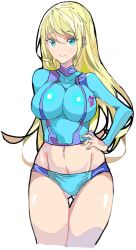 bikini_bottom enpe female metroid samus_aran solo tomboy two-piece_swimsuit wetsuit