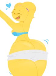 1girls ass ass_cleavage big_ass bubble_butt butt_crack emoji_(race) emoji_thot emojifam_(sssir8) female female_only huge_ass mob_face no_outlines slobbyslapper solo solo_female sssir sssir8 thick_thighs twintails wide_hips