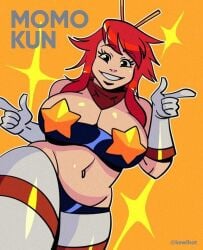 big_breasts cosplay kewlbot momokun real_person red_hair slightly_chubby space_yoko tengen_toppa_gurren_lagann thick_thighs yoko_littner