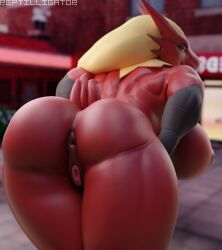 3d big_ass big_breasts blaziken female pokemon pokemon_(species) pussy reptilligator tagme