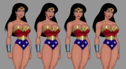 1girls amazon big_breasts black_hair cleavage clothed dc dc_comics dcau female female_only justice_league long_hair poses solo sunsetriders7 tagme tiara variations wonder_woman wonder_woman_(series)