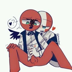 albania albania_(countryhumans) ball-heads cartoony country countryhumans gay italy italy_(countryhumans) no_pants no_underwear yuyuzikeai