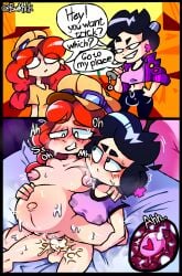 1futa 1girls aged_up bibi_(brawl_stars) blush brawl_stars bukhlik comic creampie cum_inside english_text futa futanari impregnation jessie_(brawl_stars) nah pregnant pregnant_sex red_hair sex text text_bubble