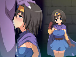 balls_deep blush censored chance_maker clothing cum dragon_quest dragon_quest_iii dress drops heroine heroine_(dq3) monster oral_sex roto small_breasts stockings tagme