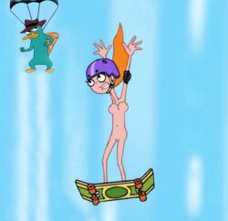 animated candace_flynn disney female feral fur helix human male mammal monotreme nipples perry_the_platypus phineas_and_ferb platypus