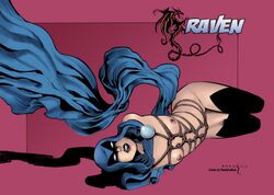 1girls bondage breasts catthouse_studios color colored dc dc_comics female female_only nearphotison nipples nude rachel_roth raven_(dc) raven_(dc)_(classic) roadkill_(catthouse_studios) smooth_skin solo teen_titans