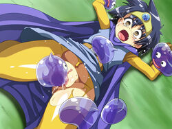 1girls blush censored clothing dragon_quest dragon_quest_iii dress female flat_chest heroine heroine_(dq3) monster roto size_difference slime slime_(dragon_quest) slime_monster small_dom_big_sub smaller_male tagme torn_clothes tsuna_(al_dente)