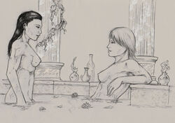 female gabrielle_(xena) multiple_girls xena xena_warrior_princess yuri