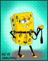 balls cock_ring collar gloves holes leash male male_only nickelodeon non-human non-human_only penis sea_sponge smooth_skin solo spongebob_squarepants spongebob_squarepants_(character) spongebob_squarepants_(series) stockings toonophile toony