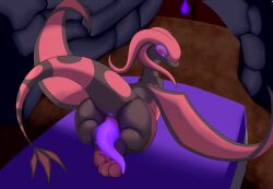 absurd_res anus ass dragon flygon genitals glowing glowing_eyes glowing_genitalia glowing_penis hi_res leafysnivy male nintendo penis pokémon_(species) pokemon pokemon_(species) presenting presenting_hindquarters video_games