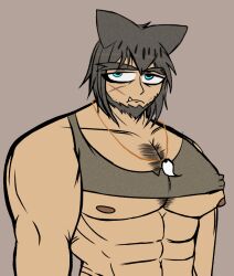 artist_request bara big_breasts cookie_run male male_only werewolf_cookie