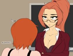 animated chelsea_(lewd-zko) hypnosis lewd-zko mind_control mrs._erickson_(lewd-zko) pocket_watch science_teacher zko