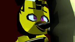 3d animated animated_gif blowjob chica_(fnaf) face_fucking five_nights_at_freddy's fnaf gif low_poly penis prisma3d robot straight