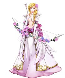 1girls areolae arrow_(projectile) arrow_(weapon) bare_breasts blonde_hair bow_(weapon) braid braided_hair breasts breasts_out bridal_dress bridal_gauntlets bridal_veil bride edit edited_official_artwork female fire_emblem fire_emblem:_the_blazing_blade fire_emblem_heroes flower_in_hair flowers hourglass_figure long_hair looking_at_viewer louise_(bridal)_(fire_emblem) louise_(fire_emblem) nipples partially_clothed partially_clothed_female purple_eyes rose_(flower) smiling solo solo_female timidbirb white_background white_dress