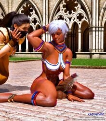 1futa 1girls 3d abs bottomless cock_shock crossover cum cumshot dark-skinned_futanari dark_skin daz3d daz_studio elena_(street_fighter) futanari gray_hair grey_hair handsfree_ejaculation huge_cock ibuki_(street_fighter) kazkazuma7 multiple_girls muscular muscular_futanari on_knees orgasm outdoor outdoor_nudity outdoors outside penis_awe short_hair slushe_(website) smile street_fighter street_fighter_iii street_fighter_iii:_3rd_strike street_fighter_iii_(series) street_fighter_iv street_fighter_iv_(series) white_hair