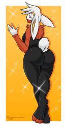 anthro big_ass big_breasts bubble_butt eva(dewwydartz) female pokémon_(species) pokemon raboot tagme