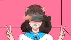 1boy 1girls ahe_gao brown_hair cat_ears cum interracial mcyt mind_break minecraft quang school_uniform simmy vietnamese youtube youtuber youtuber_girl