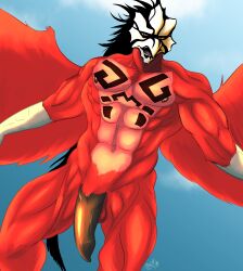 2022 abirama_redder abs action_pose alternate_version_at_source alternate_version_available anthro anthro_only artist_logo artist_signature avian balls beak belly_tattoo belly_tuft bird bird_legs canine_penis chest_tattoo chest_tuft close-up clouds colored colored_line_art colorful dated day detailed_background digital_drawing_(artwork) digital_media_(artwork) digital_painting_(artwork) dutch_angle eagle facewear feather_tuft flaccid flying front_view gums half-closed_eyes huge_abs knot knotted_penis logo looking_at_viewer looking_forward male male_anthro male_only manly midair muscles muscular muscular_anthro muscular_male navel obliques open_mouth pecs shaded signature sky sunlight talking talking_to_viewer tattoo thebigblackcod thick_penis three-quarter_portrait tongue toothed_beak