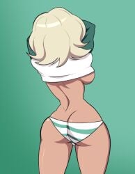 1girls artist_request ass ass_cleavage back_view breasts butt_crack clothing disney disney_channel disney_xd female female_only green_background jackie_lynn_thomas kohiitiimo meme panties parody partially_clothed ryukoredraw shimapan short_hair simple_background solo standing star_vs_the_forces_of_evil tagme_(artist) tan-skinned_female underwear undressing white_female