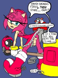 amy_rose camera comic commando dr._eggman femboy genderswap_(ftm) jsprdraws male male_focus rule_63 sonic_(series) upskirt