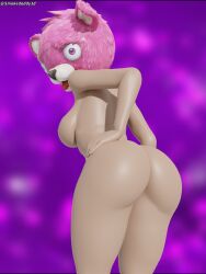 1girls 3d 3d_(artwork) ass big_ass big_butt blender_(software) breasts cuddle_team_leader epic_games fortnite furry hand_on_hip looking_at_viewer nipples nude nude_female presenting_hindquarters side_view sideboob smokedaddy solo solo_female