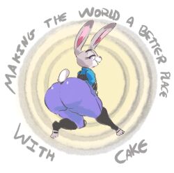 anthro ass big_ass butt_crack_outline clothed clothing disney english_text female fur furry furry_only huge_ass judy_hopps kiseff large_ass police_uniform rabbit rough_sketch tail text thick_thighs wide_hips zootopia zootropolis