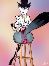 1boy anthro ass big_ass big_dildo bird_humanoid bottomless bubble_butt buttplug chair digital_media_(artwork) dildo_in_ass dildo_sitting facing_away_from_viewer gay helluva_boss hiding_dildo hiding_object kojoarts male male_only naughtypaw_(artist) owl_humanoid prince round_butt royalty sitting sitting_down sitting_on_chair solo stolas_(helluva_boss) stool tail_feathers tea_cup ttherandom tthrandom tthrandom_rp vivienne_medrano