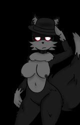 1girls anthro breasts chara_wantrp dark_fur ear fed_(kaiju_paradise) fedora fur furry gootraxian grey_fur kaiju_paradise nipples nude pussy red_eyes roblox roblox_game rule_63 self_upload sonic_(series) tail tails.exe tailsko.exe white_eyes