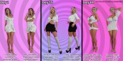 3d bimbo bimbofication blonde_hair femsub hypnosis liquidbimbo mind_control sequence spiral