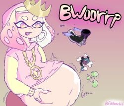 blush breasts flustered inkling marina_(splatoon) notnoone123 octoling pearl_(splatoon) splatoon vore vore_belly