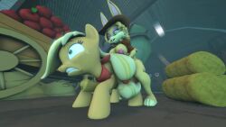 3d animated anthro anthro_on_feral applejack_(mlp) bangerofsticks bunnie_rabbot crossover cum equine equine_penis feral friendship_is_magic futa_on_feral futa_on_futa futa_penetrated futanari hasbro horse horsecock mp4 my_little_pony rabbit sonic_(series) sound source_filmmaker tagme video