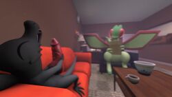 3d animated anthro anthro_penetrated bangerofsticks clipboard couch cum cum_in_mouth cum_in_throat cum_inside deepthroat drink drinking_cum fellatio flygon forced_oral huge_cock large_penis masturbating masturbation mp4 oral penis pokémon_(species) pokemon pokemon_(species) precum rape salandit sound swallowing_cum tagme text text_box therapy video