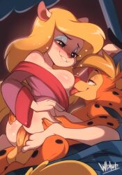 2020s 2022 animaniacs anthro anthro_on_anthro anthro_penetrated anthro_penetrating anthro_penetrating_anthro balls blonde_hair bobcat bonkers_(series) bonkers_d._bobcat breasts clothing disney duo felid feline female female_penetrated genitals hair hi_res long_hair lynx male male/female male_penetrating male_penetrating_female mammal minerva_mink mink mustelid musteline penetration penis robe sex tongue tongue_out true_musteline warner_brothers wildblur