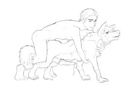 anthro badger canid canine canis feral human human_on_feral infinite interspecies interspecies_relationship male male/male mammal mustelid musteline owen owen_edwolf rift_(wolfywetfurr) sketch were werecanid werecanine wolf zoophilia