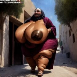 1girls 4k ai_generated arabic areolae bbw belly belly_button big_ass big_belly big_breasts breasts cellulite female female_focus female_only gilf granny highres hijab huge_breasts huge_hips human large_ass large_breasts matronai_(artist) mature mature_female mature_woman nipples obese obese_female old old_woman older_female patreon patreon_username pinup public public_nudity sagging_breasts solo ssbbw stable_diffusion sweat sweating thick thick_thighs thighs twitter_username wide_hips