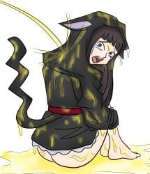 1girls belt black_eyes black_hair cat_ears cat_girl cat_tail commission crying crying_with_eyes_open eyebrows eyelashes hoodie kiraxxel long_hair mouth_open neo:_the_world_ends_with_you no_shoes no_socks offscreen_character peeing piss_soaked piss_soaked_clothes pissing_on_another questionable_consent shoka_sakurane simple_background sitting_in_urine tears the_world_ends_with_you urine urine_on_clothes urine_on_face urine_on_hair urine_on_head urine_on_tail urine_pool urine_soaked urine_soaked_clothes urine_stream watersports white_background