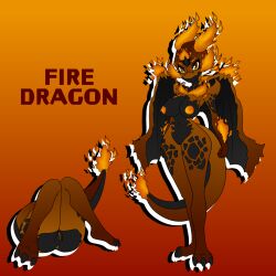 adkindragon anthro blue breasts claws dragon elemental fangs fire grass hi_res horn humanoid ice jaw kobold lizard male open_mouth plant red reptile scalie solo white wind