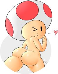 1boy 2016 :t adorable ass back big_ass big_butt big_thighs bubble_ass bubble_butt butt cartoony cute cute_face dat_ass fat_ass fat_butt heart huge_ass huge_butt humanoid ikiki light-skinned_female light_skin looking_at_viewer looking_back looking_back_at_viewer male male_only mario_(series) mob_face mushroom mushroom_humanoid naked nintendo no_nose nude one_eye_closed smile solo standing thick thick_ass thick_butt thick_hips thick_thighs toad_(mario) toony transparent_background wide_hips wink winking winking_at_viewer