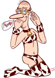 1boy big_nose bottomdant_security bovine cow_stockings cow_underpants cowboy_outfit glasses ibispaintx loana_(artist) male male_only spectacles the_bottom_inspectors viz_(magazine)