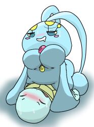 >o< alternate_form ambiguous_gender big_breasts blissful_mouth blush blush_stickers bodily_fluids breasts closed_eyes cowgirl_position drooling duo female from_behind_position from_front_position hi_res legendary_pokémon manaphy mounting nintendo on_bottom on_top pinned_arms pinned_to_floor pokémon_(species) pokemon regunya riding saliva sex squirtle video_games