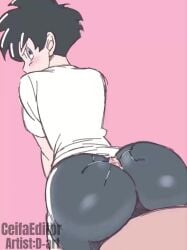 1boy 1girls animated ass ass_focus assjob big_ass big_butt bottom_heavy bubble_butt buttjob ceifaeditor clothed_buttjob covered_buttjob d-art dat_ass dragon_ball dragon_ball_z huge_ass penis precum rubbing short_hair shorter_than_10_seconds shorter_than_30_seconds sound tight_butt_cheeks videl video wide_ass