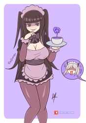 2girls female female_only fire_emblem fire_emblem_awakening maid multiple_girls nintendo raydango robin_(fire_emblem) robin_(fire_emblem)_(female) solo_focus tharja_(fire_emblem)