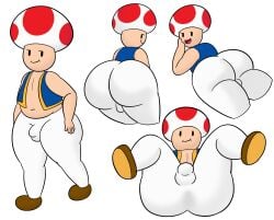 1boy about_to_fart ass big_ass big_butt butt cartoony fart fat_ass fat_butt fully_clothed huge_ass huge_butt male male_only mario_(series) mob_face nintendo pants penis simple_background smirk smug solo thick_ass thick_butt tight_clothing tight_pants toad_(mario) white_background yellowwood578