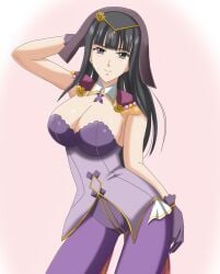 1girls alternate_costume breasts bunny_ears bunny_girl bunnysuit clothed clothing easter elwin female fire_emblem fire_emblem_awakening fire_emblem_heroes nintendo official_alternate_costume sentihistory solo tharja_(fire_emblem) tharja_(spring)_(fire_emblem)