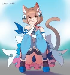 1boy cat_boy catboy crossdressing felix_argyle femboy girly matemi re:zero_kara_hajimeru_isekai_seikatsu smile