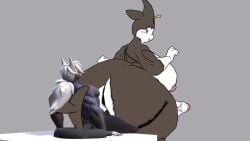 1boy1futa 2-ban_(artist) 3d 3d_model big_ass big_balls big_breasts big_penis blue_eyes blush dynal_(theonlydynal) erect_penis flower_on_head furry furry_male futanari looking_back male male_on_futa oc orca orca_girl orca_tail original_character penetration sinni_the_orca_(2-ban) sound tagme video