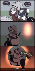 digestion female helluva_boss loona_(helluva_boss) oral_vore same_size_vore sequence starfoxo vivziepop vore vore_sequence weight_gain