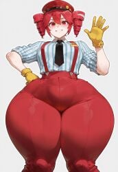 1girls ai_generated ass ass_bigger_than_head ass_bigger_than_torso back back_view backboob belly big_ass big_thighs blouse blush bottom_heavy bottom_heavy_female breasts bubble_butt clothed clothed_female clothing curvaceous curvy curvy_female curvy_figure embarrassed embarrassed_female exaggerated_anatomy fat_ass fat_thighs female female_only fully_clothed gigantic_ass gloves gluteal_fold hat hips_wider_than_shoulders hourglass_figure huge_ass huge_thighs hyper hyper_ass hyper_thighs kasane_teto kasane_teto_(sv) large_ass large_breasts large_thighs light-skinned_female looking_at_viewer looking_back massive_ass massive_thighs mesmerizer_(vocaloid) mesmerizer_teto motion_lines necktie pants plump plump_ass plump_breasts plump_thighs rayasox red_hair restrained shirt sitting skin_tight slim_waist solo solo_female suspenders synthesizer_v tight_clothing tight_pants twin_drills utau voluptuous voluptuous_female wide_hips wobbling_ass