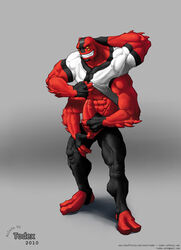 ben_10 ben_tennyson clothing erection fourarms front_view huge_muscles male male_only multi_arm multi_eye multi_limb penis red_skin solo standing straight_hair tagme tetramand todex