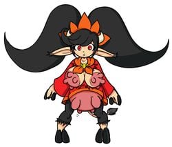 ashley_(warioware) breast_udders cow_ears cow_girl cow_horns cow_tail female mario_(series) nintendo p.chronos straight_hair transformation udders warioware